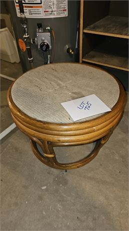 Vintage Rattan Foot Stool