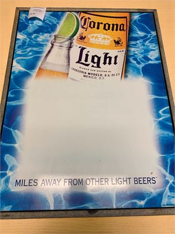 Corona Light Beer Plastic Menu/Daily Drink Specials Advertising Board