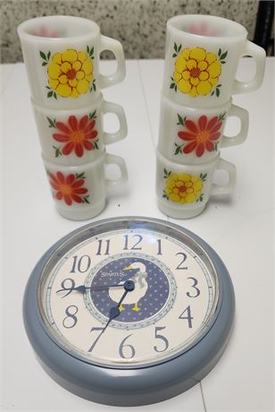 Painted Mugs, Clock