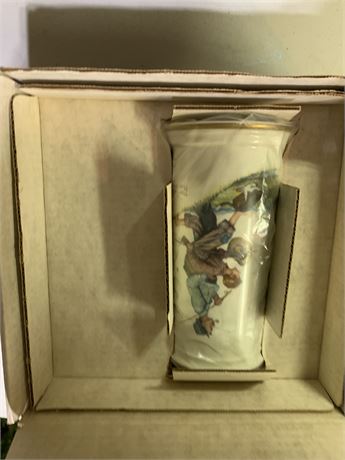 Norman Rockwell Goin Fishing Stein With Original Box