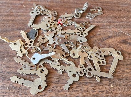 Key Lot 1- Mostly Flat Single Sided Skeleton Keys