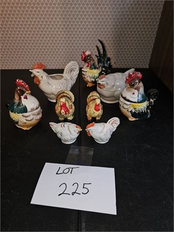 Chicken & Rooster Kitchen Creamers / Sugars & S&P Sets