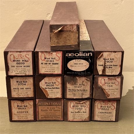 Player Piano Rolls Lot