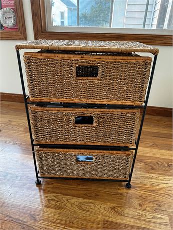 Wicker Cabinet with Drawers