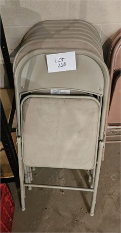 Taupe Color Cushion Seat Folding Chairs