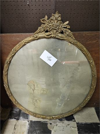 Antique Gold Frame Round Wall Mirror