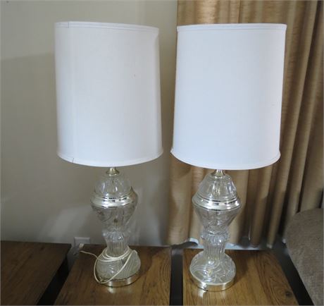 Pair of Glass Lamps