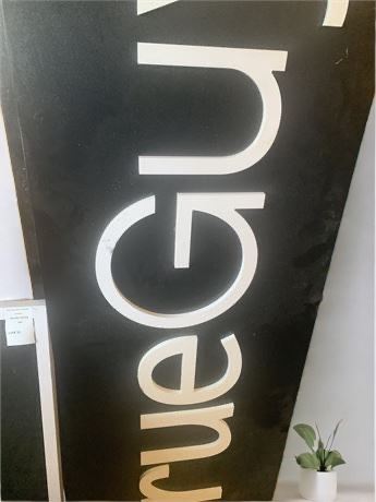 Large rue21 "rueGuy" Black and White Store Advertising Sign
