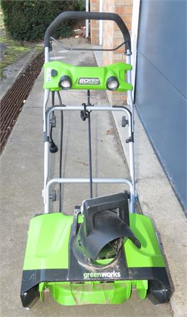 Green Works 20" Electric Snow Thrower