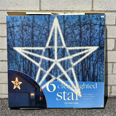 6’ Clear Lighted Star