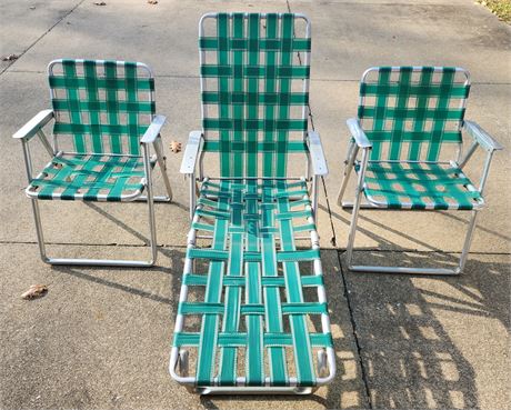 Webbed Folding Outdoor Chairs