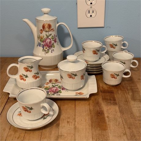 Porcelain Hand Painted Tea Service for 6, Made in Germany