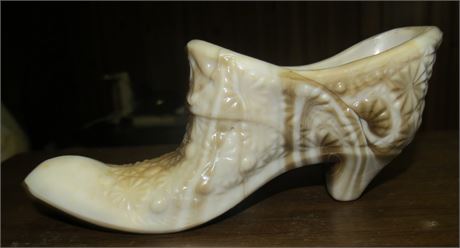 Vintage Fenton Milkglass Shoe