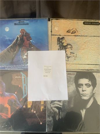 Record Album Lot of 4 - David Bowie, Lou Reed, Modern English, Jim Steinman