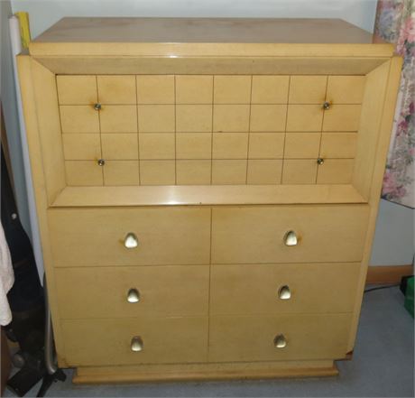 American MCM Blonde Chest of Drawers