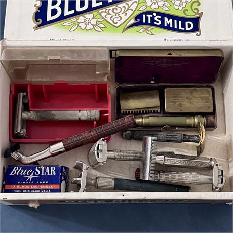 Collection of Vintage Safety Razors with Gillette and More