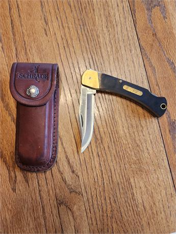 Schrade "Old Timer"  Knife in Leather Case