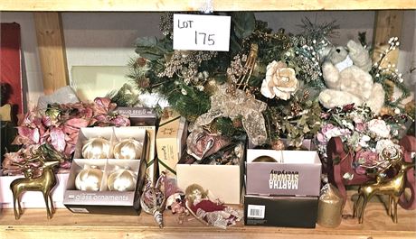 Christmas Shelf Cleanout- Wonderful Mixture Of Mixed Christmas Decor- Lot Includ