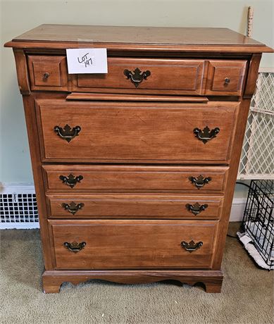 Vintage Wood Chest Of Drawers