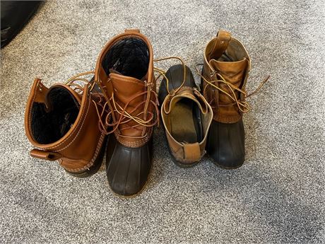 LL Bean Boots Mens 9W two pairs