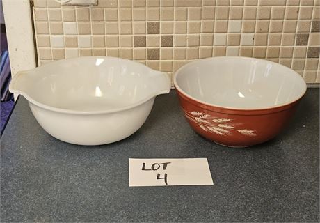 Pyrex Wheat Red Mixing Bowl & More