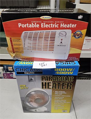 Parabolic Heater In Box & Lakewood Space Heater In Box