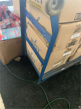 4 Wheel Blue Metal Cart (Boxes Not Included)