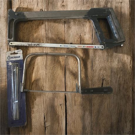Saw Lot - Hacksaw & Coping Saw With Blades