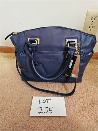 Tignanello Navy Blue Leather Purse