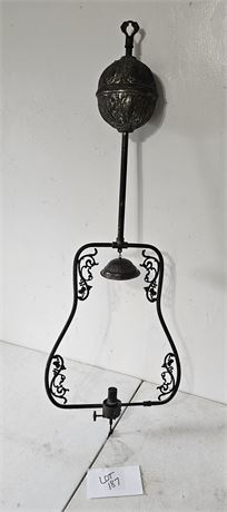 1800's Kerosene/Gas Metal Light Fixture