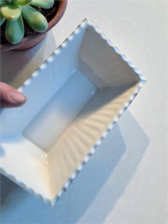 Napco White Ceramic Oblong Jardiniere Planter Lot of 6