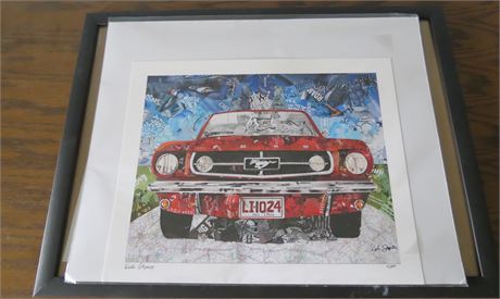 Mustang Print With Frame