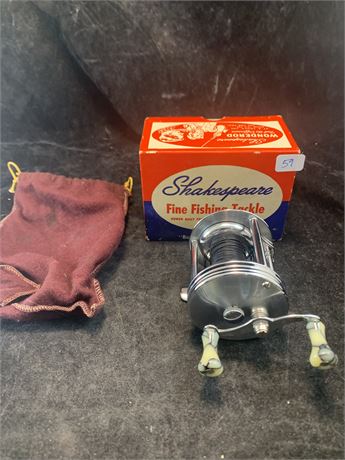 Shakespeare True Blue 1956 Model Fishing Reel With Box