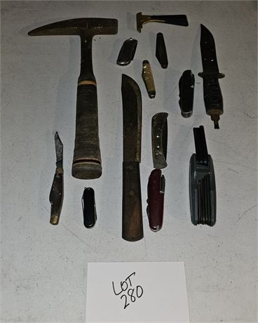 Mixed Knife Lot: Pocket, Hunting & More