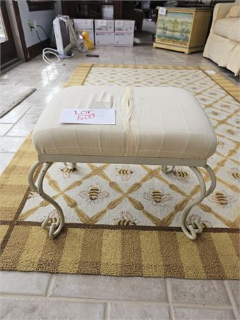 Metal Base Foot Stool