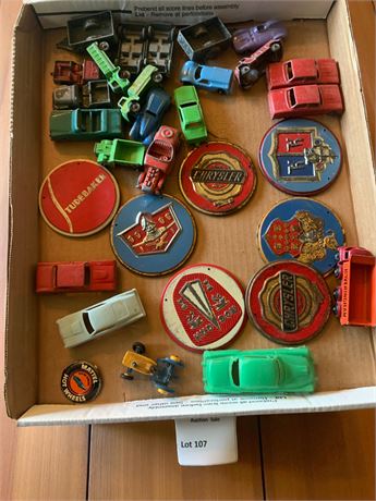 Vintage Metal Cars & Automobile Emblems Lot