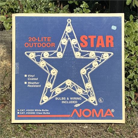 New - 1990's Vintage NOMA 20-Lite Outdoor Star