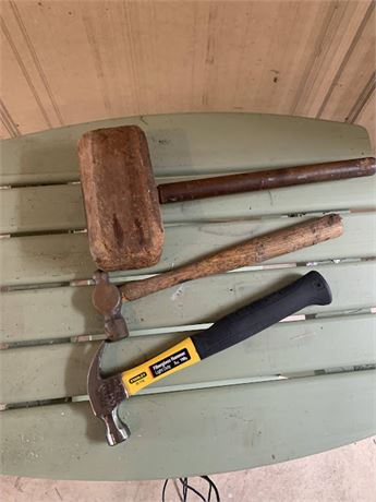 Stanley Fiberglass Light Duty Hammer Plus 2 Other Hammers