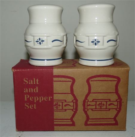 Longaberger Pottery Salt & Pepper Set