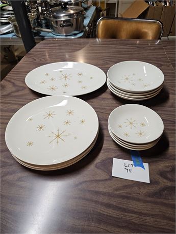 MCM Atomic Star Glow Royal China USA : Platter / Plates / Bowls & Salad Bowls