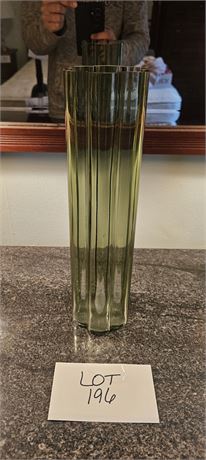 Fostoria Avocado Green Lotus Vase by George Sakier, 1930s