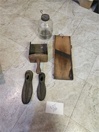 Antique Slaw Slicer, Cobbler Forms & More