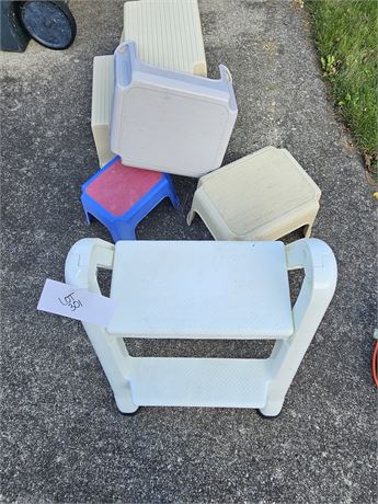 Mixed Plastic Step Stool & Steps & More
