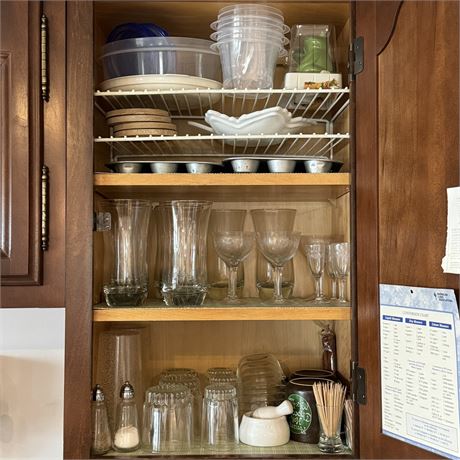 Kitchen Cupboard Cleanout - Glassware, Food Storage & More