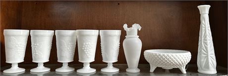 Milk Glass Lot