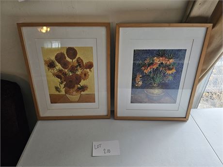 Vinvent Van Gogh "Sunflowers" & "Fritillaries" Prints