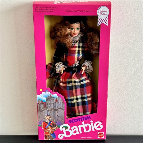 1990 Dolls of the World 2nd Edition Scottish Barbie - Sealed