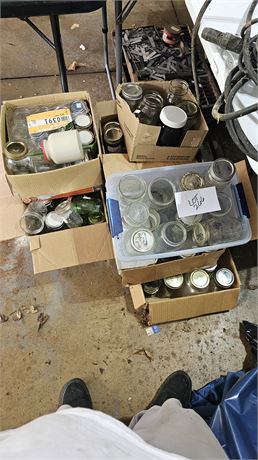 Large Lot Of Mixed Canning Jars Sizes & Company Vary