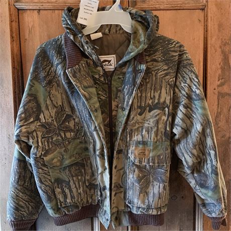 Duxbak Realtree Camo Hunting Jacket W/Quilted Liner & Hood (Size L)