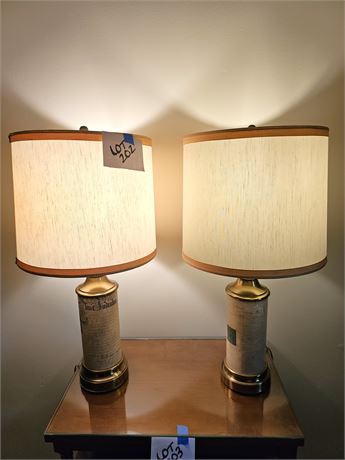 Matching Brass Tone Lamps